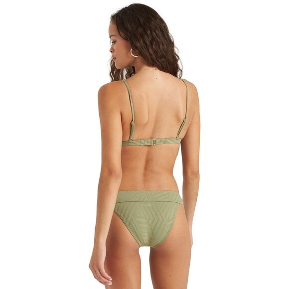 Billabong Peeky Days Tropic Bikini Bottom L Green Textured Low Rise Swim New - Picture 3 of 8